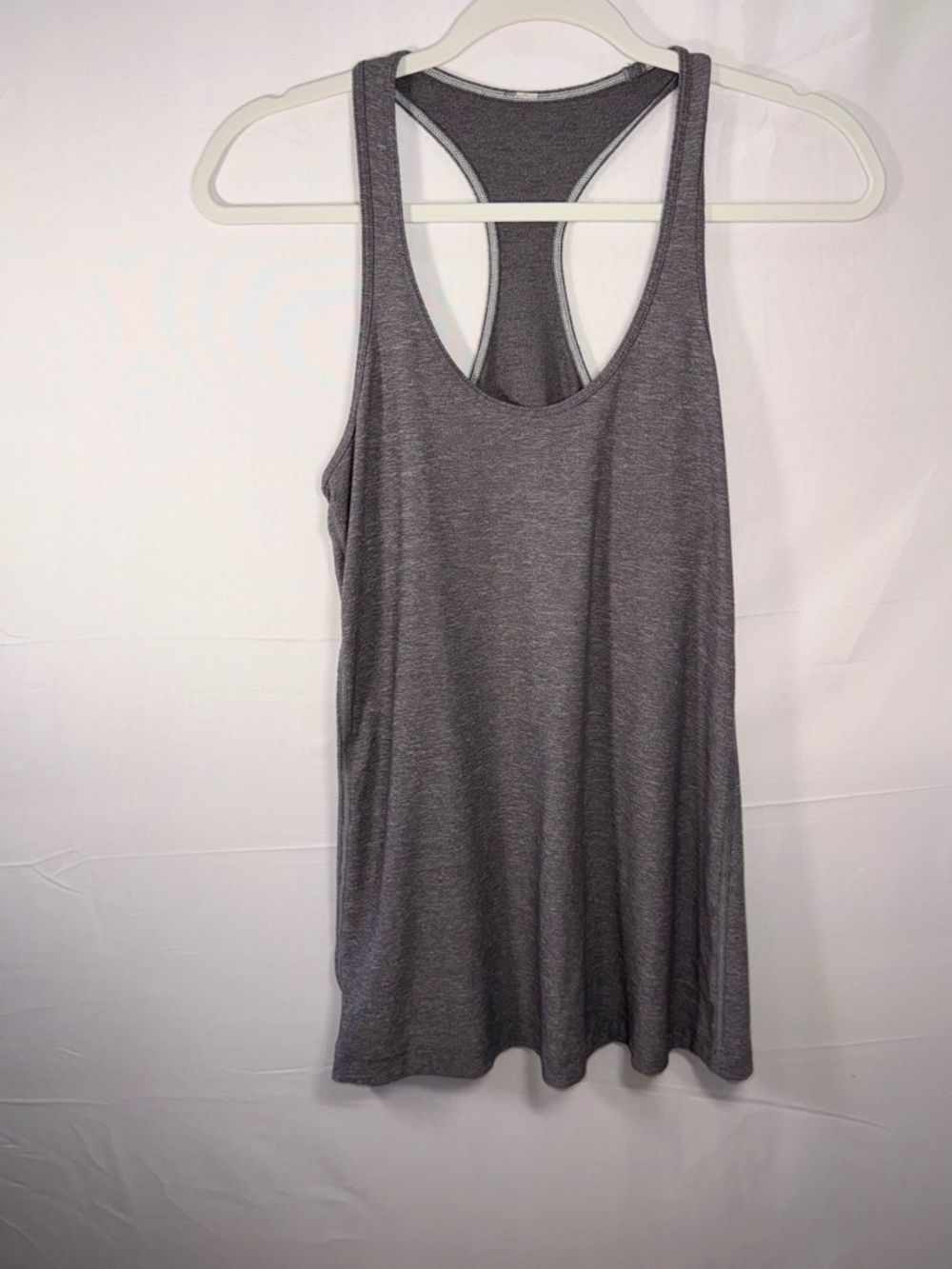 Lululemon Grey Women's Logo Active Racerback Tank Top Size 8 / Medium